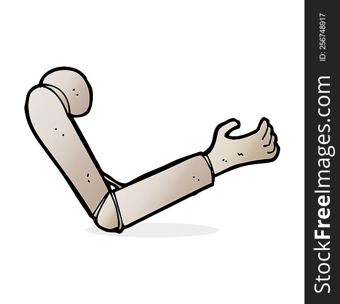 cartoon prosthetic arm