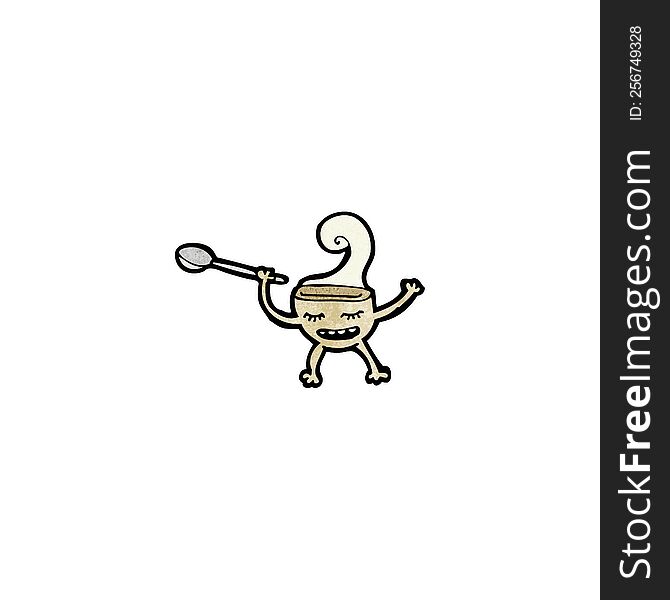 cartoon soup bowl character
