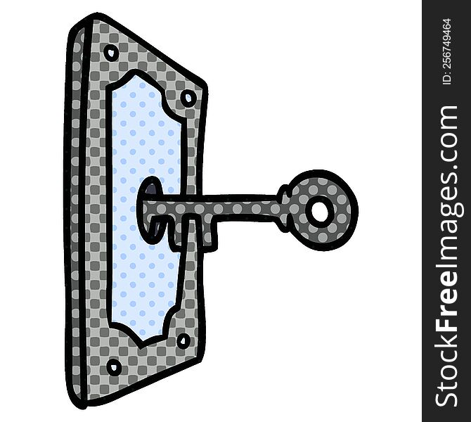 cartoon doodle of a door handle