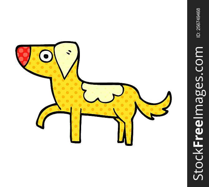 cartoon doodle standing dog