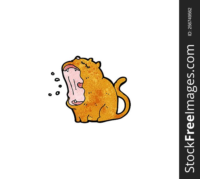 Yawning Cartoon Cat