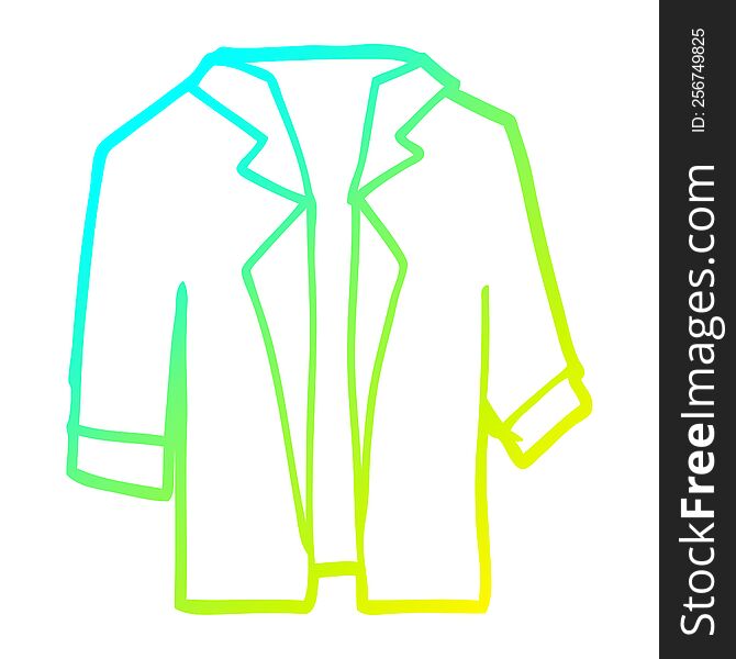 cold gradient line drawing of a cartoon suit shirt