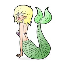 Cartoon Mermaid Royalty Free Stock Images