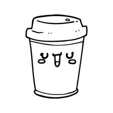 Cartoon Take Out Coffee Royalty Free Stock Photo Cartoon Take Out Coffee Royalty Free Stock Photo