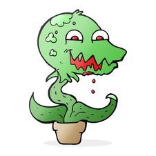 Cartoon Monster Plant Stock Images