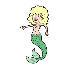 Cartoon Mermaid Royalty Free Stock Photography