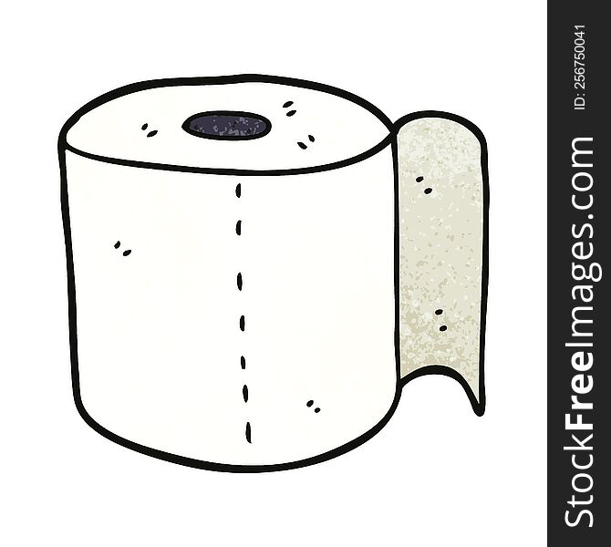 cartoon doodle toilet roll