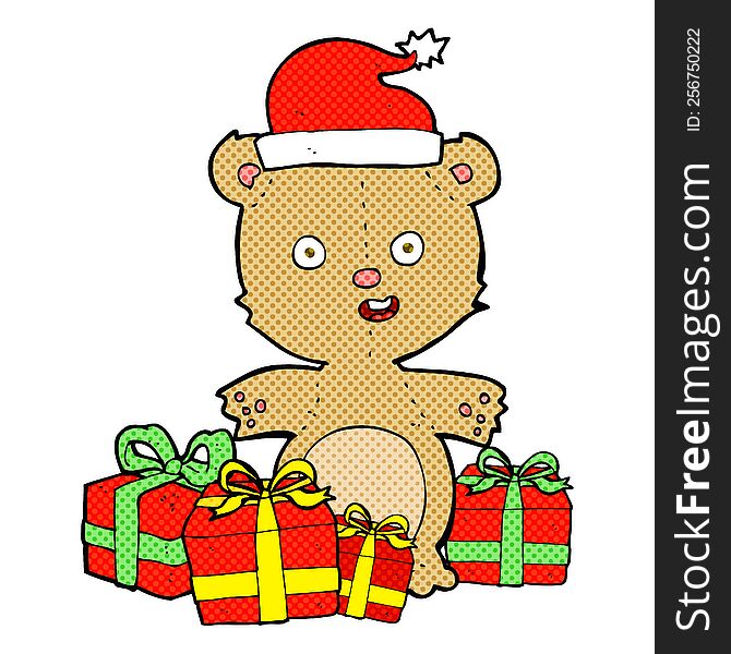 Cartoon Christmas Teddy Bear