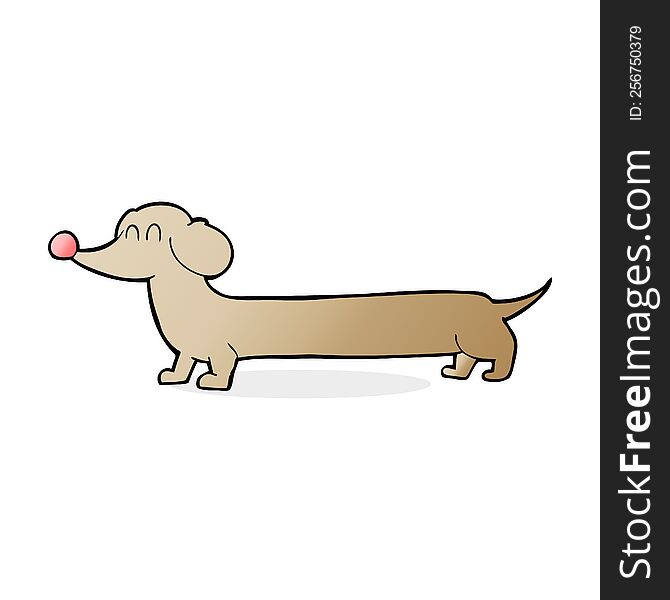 Cartoon Dachshund