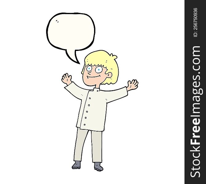 Speech Bubble Cartoon Chef
