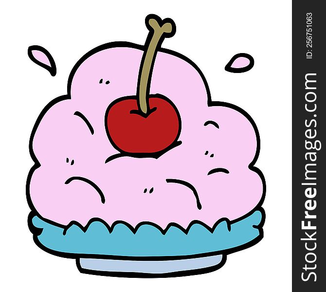 Cartoon Doodle Huge Ice Cream Dessert