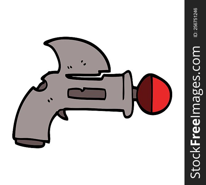 cartoon doodle ray gun