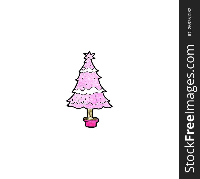 Cartoon Pink Christmas Tree