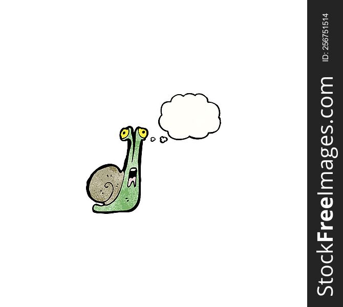 Cartoon Snail With Thought Balloon