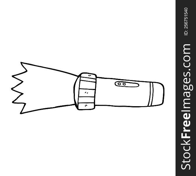 line drawing cartoon torch
