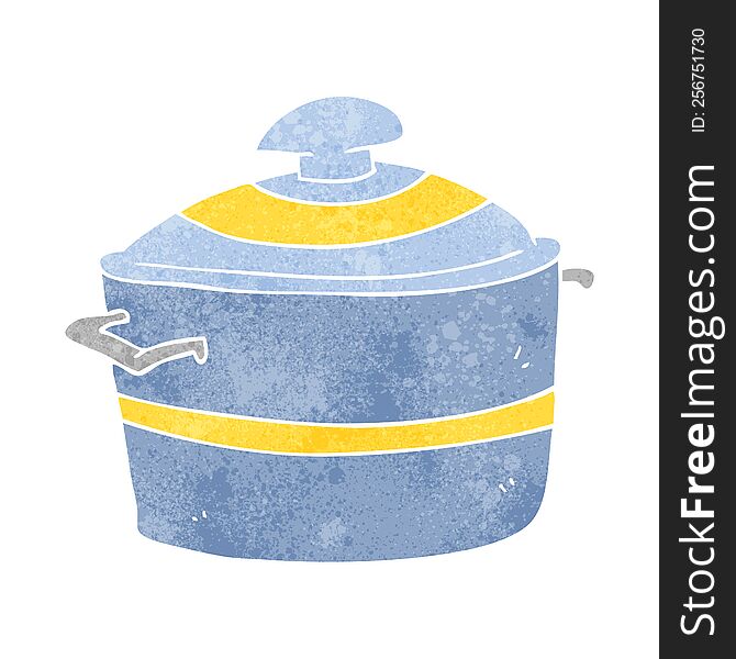 Retro Cartoon Cooking Pot