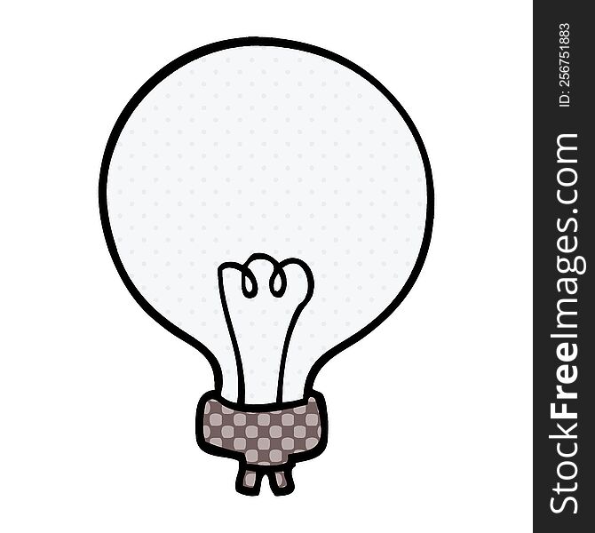 cartoon doodle light bulb