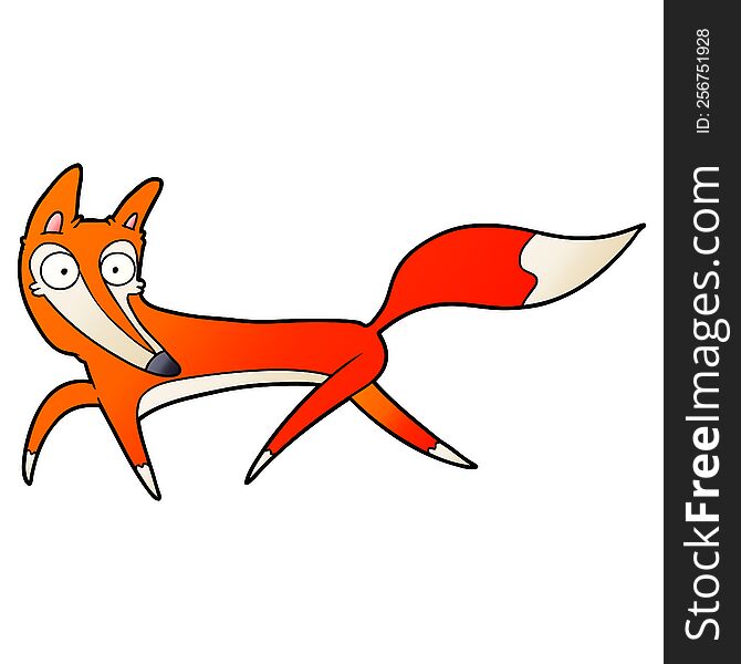 skinny cartoon fox. skinny cartoon fox