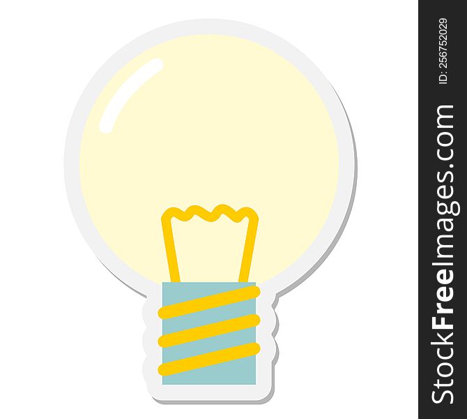 light bulb sticker