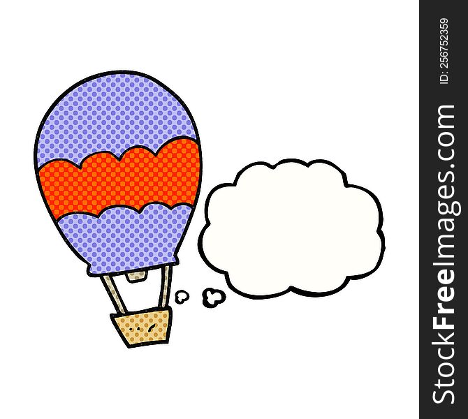 thought bubble cartoon hot air balloon