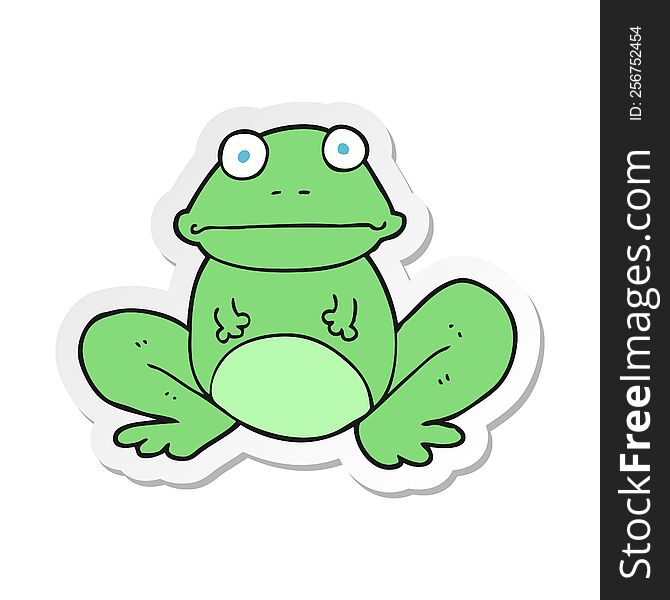 sticker of a cartoon frog