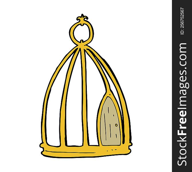 cartoon bird cage