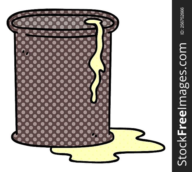 quirky comic book style cartoon barrel of oil