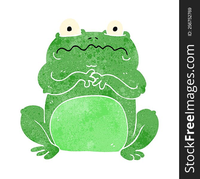 Retro Cartoon Funny Frog