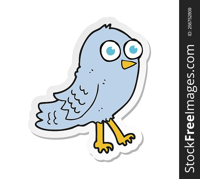 sticker of a cartoon bird