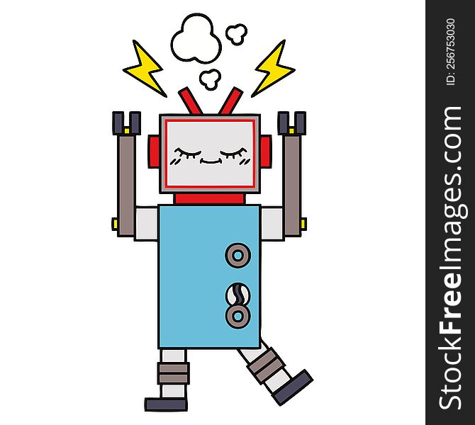 Cute Cartoon Dancing Robot