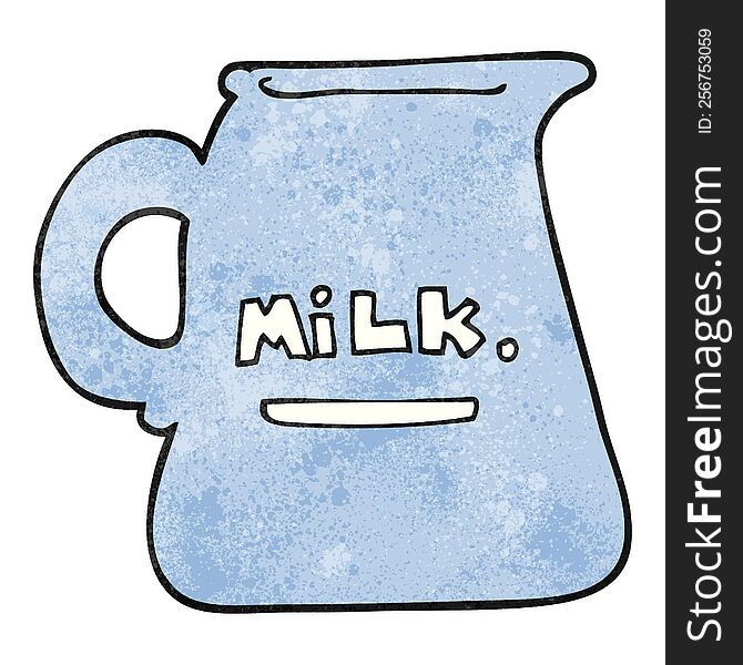 Textured Cartoon Milk Jug