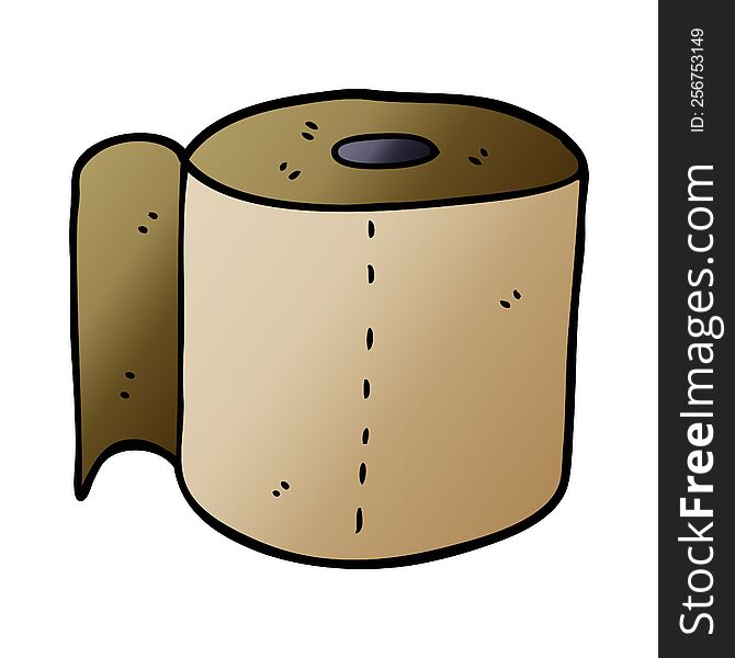 cartoon doodle toilet roll