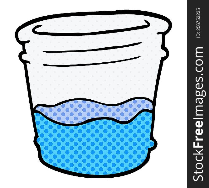 cartoon doodle glass of drink