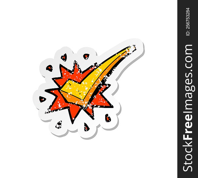 Retro Distressed Sticker Of A Cartoon Positive Tick Symbol