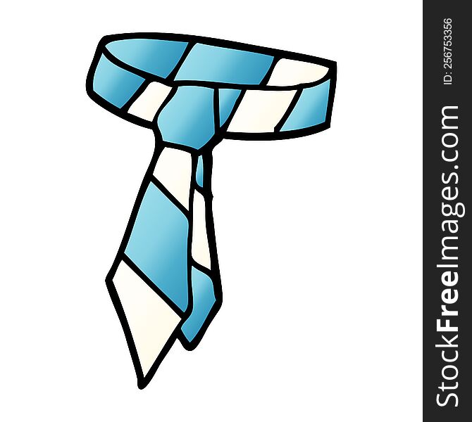 cartoon doodle striped tie