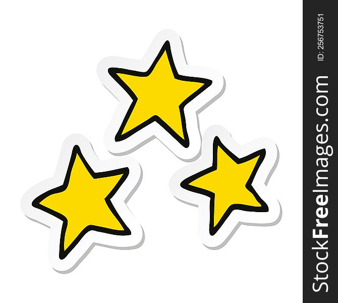 Sticker Of A Cartoon Stars