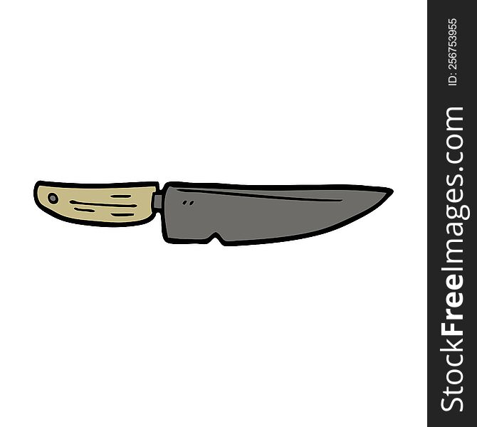 cartoon doodle chef knife