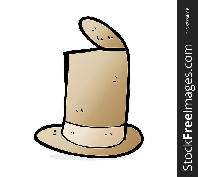 cartoon old top hat