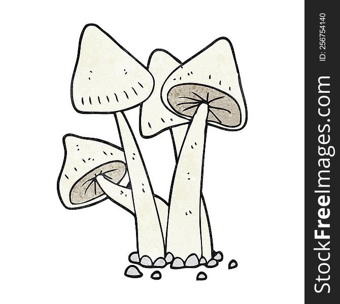 Textured Cartoon Mushrooms
