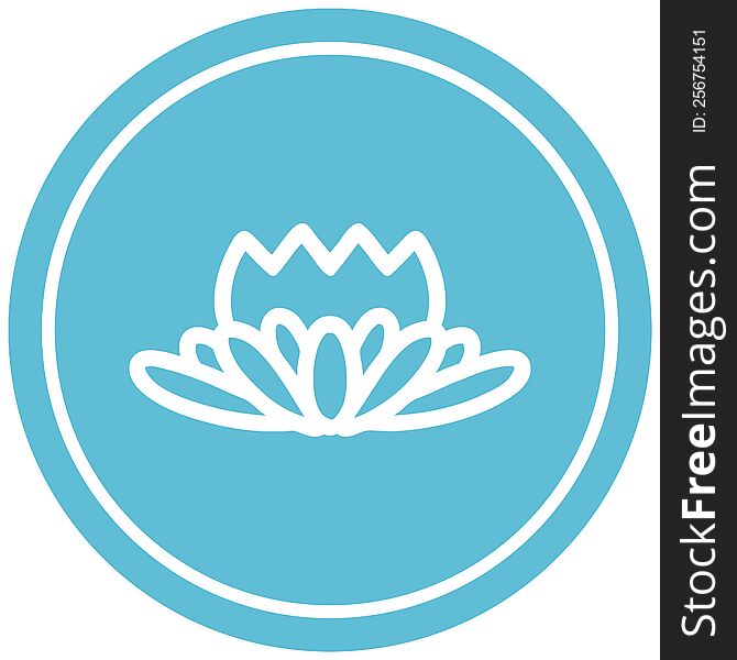 Lotus Flower Circular Icon