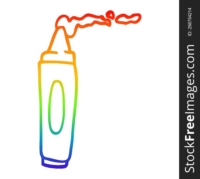Rainbow Gradient Line Drawing Cartoon Coloring Crayon