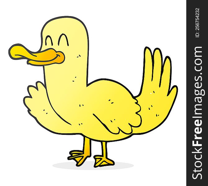 freehand drawn cartoon duck