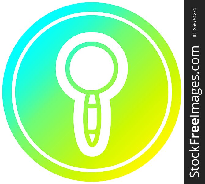 magnifying glass circular icon with cool gradient finish. magnifying glass circular icon with cool gradient finish