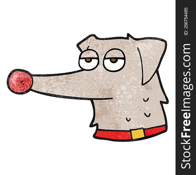 Textured Cartoon Dog With Collar