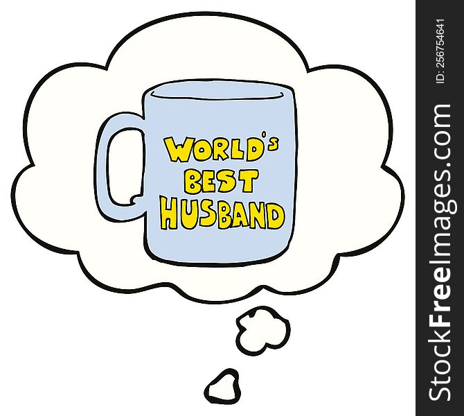 Worlds Best Husband Mug And Thought Bubble