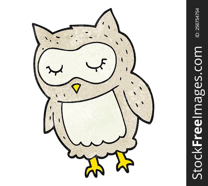Textured Cartoon Owl