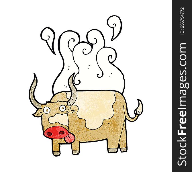 cartoon steaming bull. cartoon steaming bull