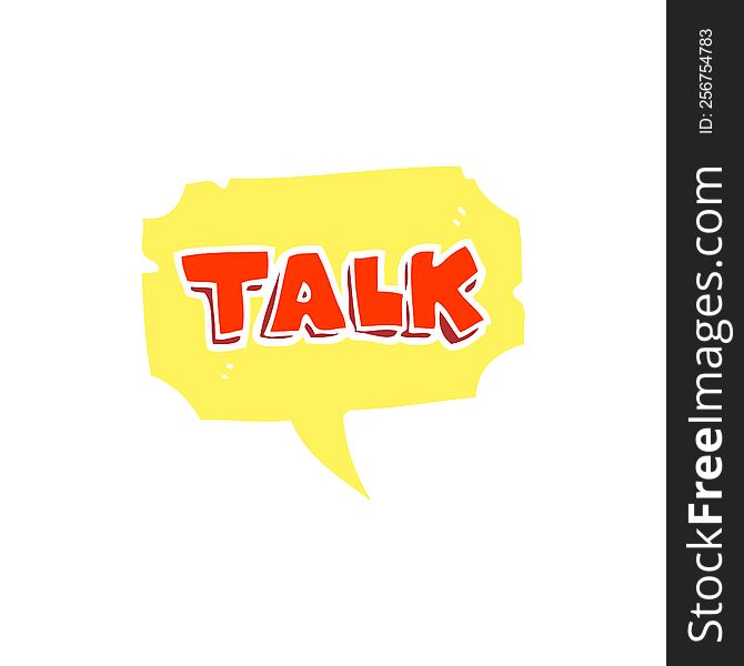 flat color illustration of talk symbol. flat color illustration of talk symbol