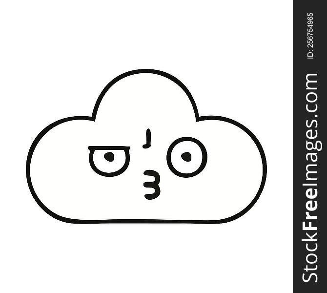 Cute Cartoon White Cloud