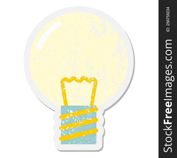 light bulb grunge sticker